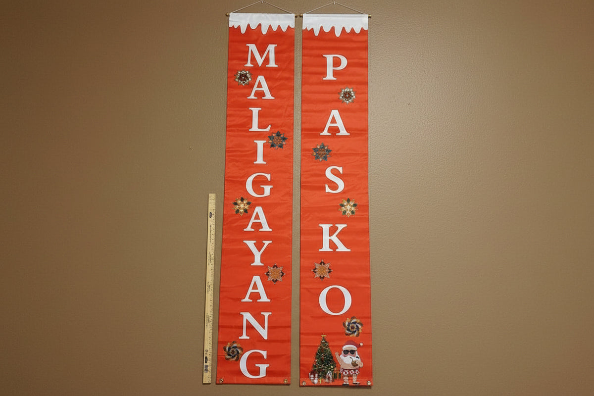 Maligayang Pasko Filipino Decorative Holiday Wall Treatment Panels