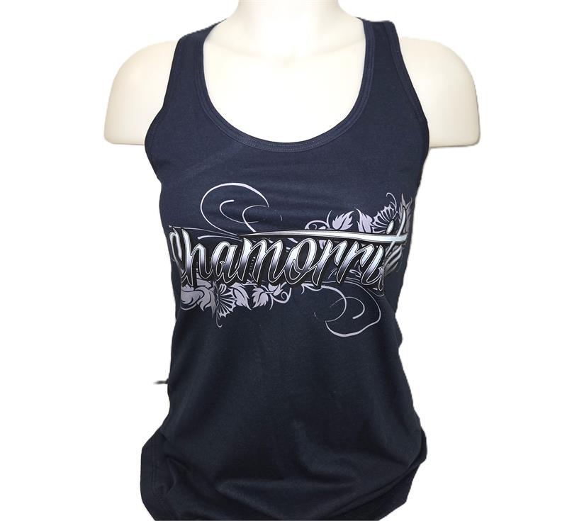 Women's Blue Chamorrita Flowy Tank Top