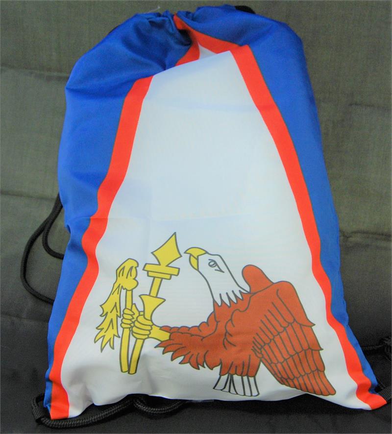 American Samoa Flag Drawstring Backpack