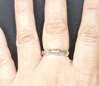 Bamboo Ring, Solid Silver