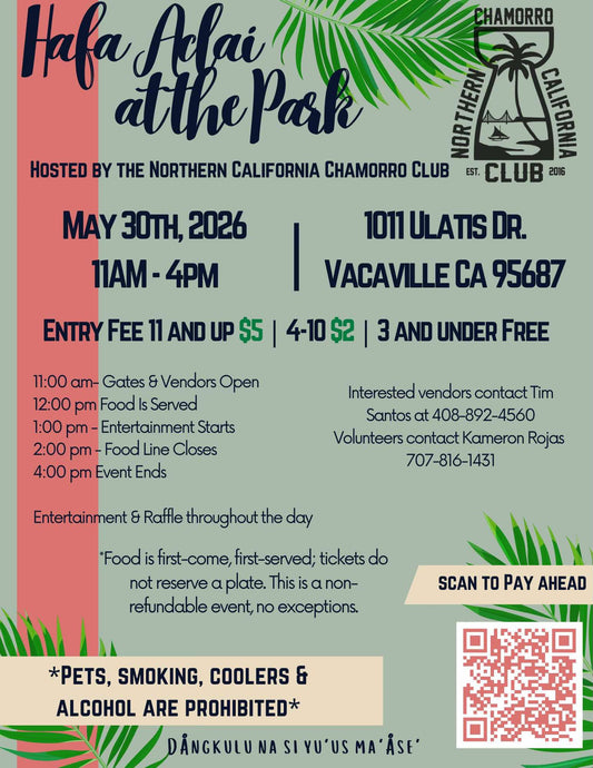 Hafa Adai in the Park Picnic – Vacaville, CA (May 30, 2026)