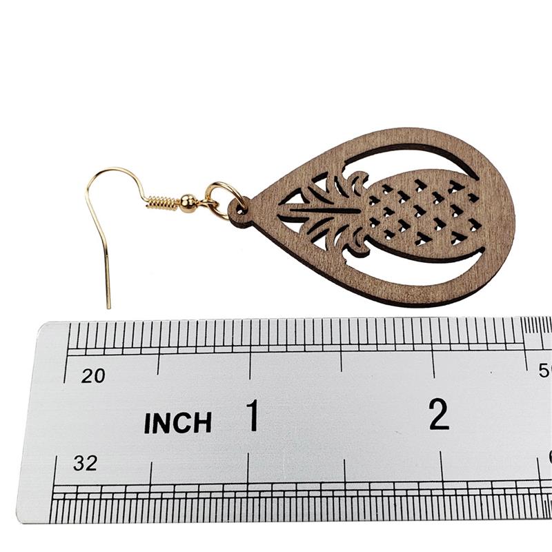 Pineapple Wood Earrings