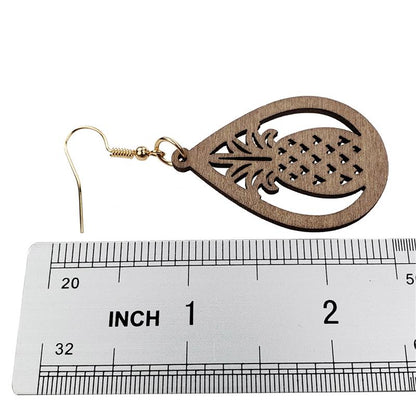 Pineapple Wood Earrings