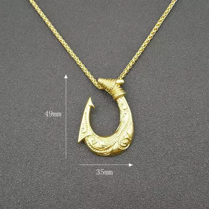Hook Pendant, Stainless Steel GOLD PLATED