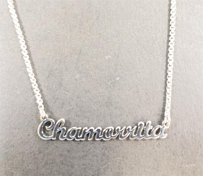 SILVER Plated Chamorrita Pendant & Chain Set