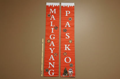 Maligayang Pasko Filipino Decorative Holiday Wall Treatment Panels