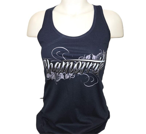 Women's Blue Chamorrita Flowy Tank Top
