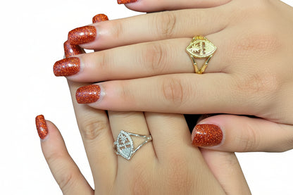 Women Bamboo Guam Ring Sterling Silver