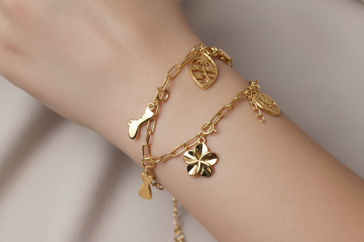 Charm Bracelet Gold Plating