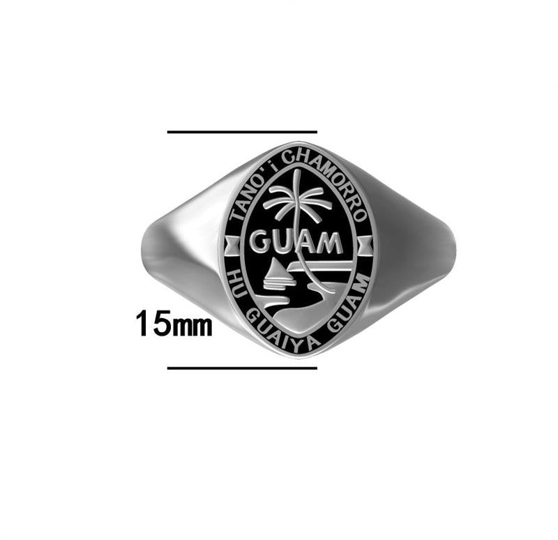 Guam Seal Ring, Solid Silver