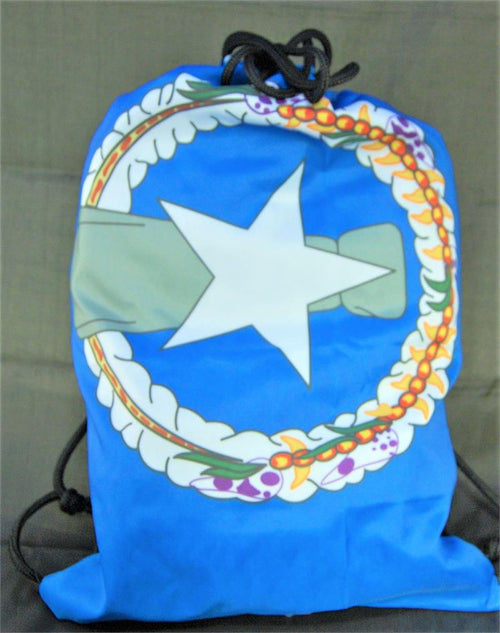 CNMI Flag Drawstring Backpack