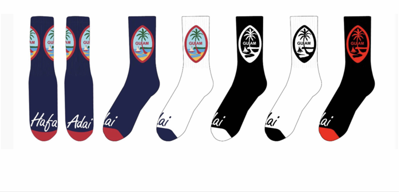 Guam Seal Crew Socks (multiple colors)