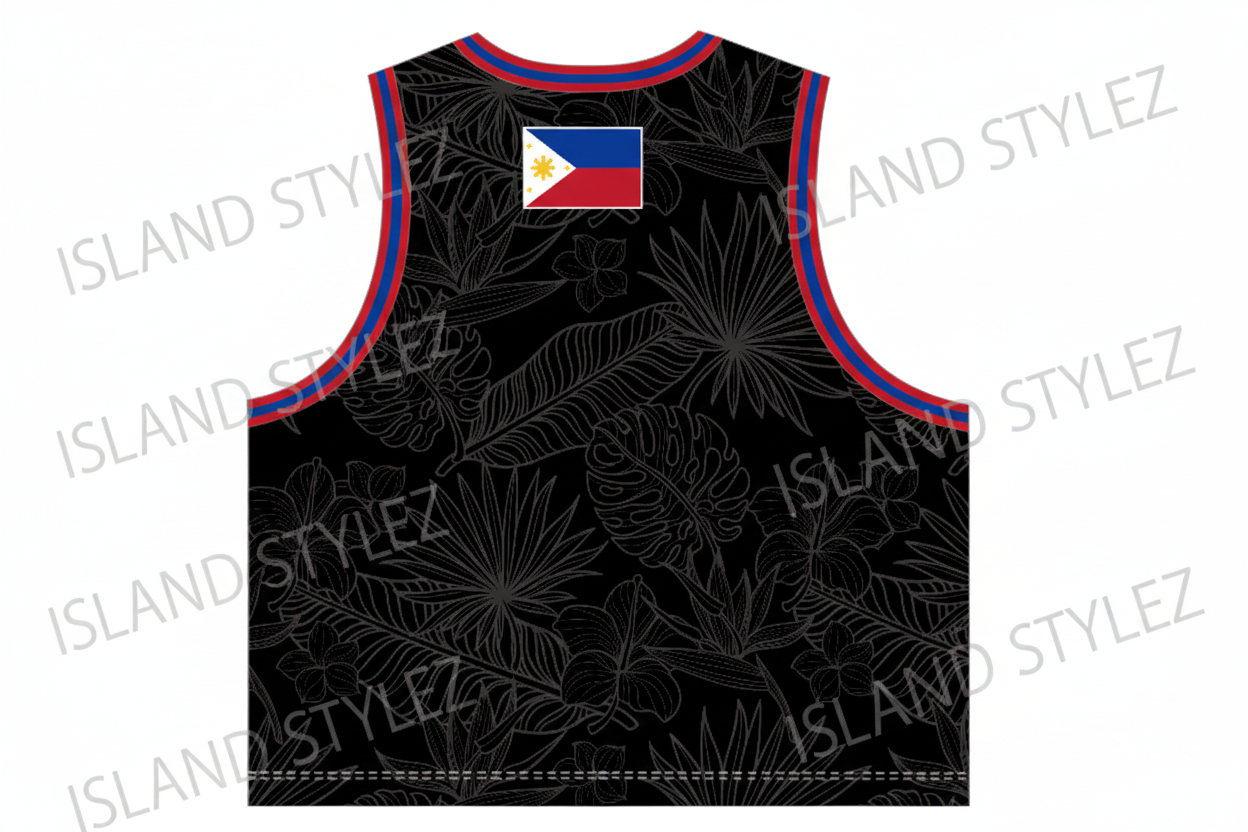 Women's Black Filipina Crop top Jersey