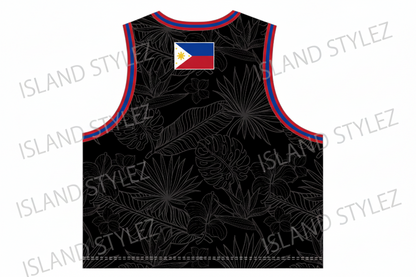 Women's Black Filipina Crop top Jersey