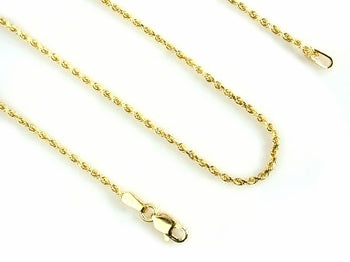 Sterling Silver GOLD PLATED Diamond Cut Chains
