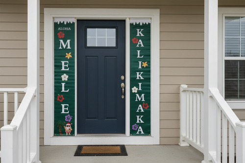 Mele Kalikimaka Hawaii Decorative Holiday Wall Treatment Panels