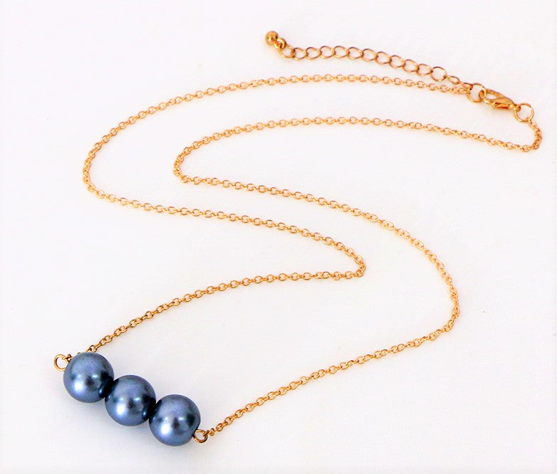 Triple Pearl Gold Plated Set